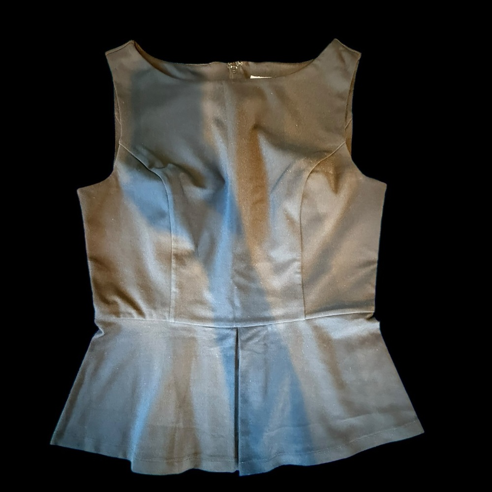 Modcloth Gray Peplum Blouse